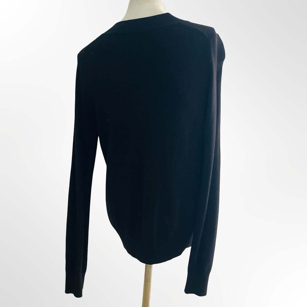 J.Crew V-neck cardigan sweater in extra-soft yarn, black - Picture 4 of 9